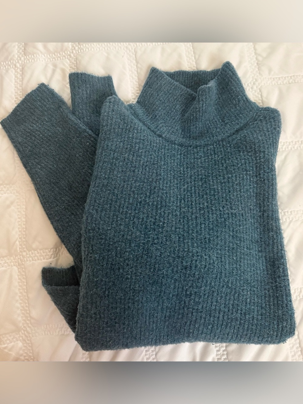 Abercrombie & Fitch Teal Blue Mock Neck Sweater